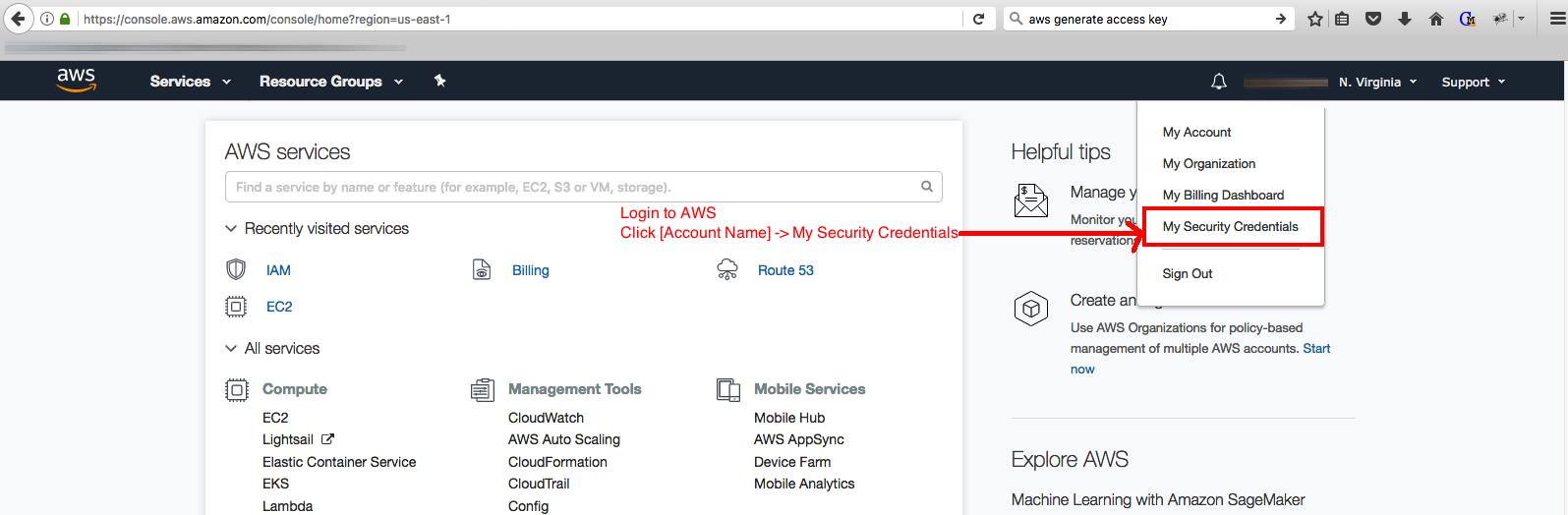 Setting Aws Access Credentials Nyquest Consulting Llc